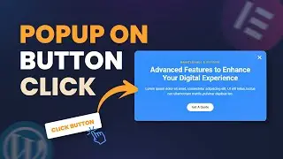 Elementor Popup on Button Click  in WordPress | Elementor Pro Tutorial