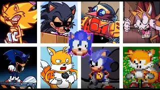 For Hire but Every Turn a Different Sonic Character Sings 🐱 - FNF Cover