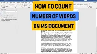How To Check Your Words Count On Ms Word 2025 - Step By Step Tutorial
