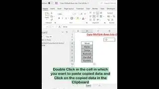 Copy Data in Multiple Cells to a Single Cell