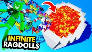 NEW Throwing MILLIONS OF RAGDOLLS Into ETERNAL PIT (Fun With Ragdolls: The Game Funny Gameplay)