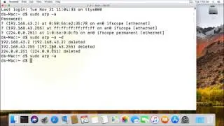How to clear Routing Table (ARP cache table) in macOS by Terminal