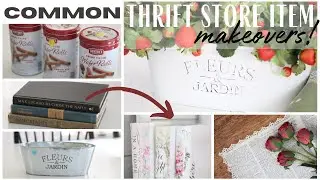 Thrift Store Makeovers ~ Thrift Store Home Decor ~ Before and After Projects ~ Thrifting Makeovers