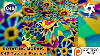 Rotating Mosaic (Cinema 4D - Patreon Tutorial Preview)