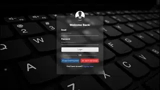 Modern Login Form Using HTML & CSS - Transparent Login Form