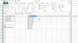 Microsoft Excel - CHAR (10)