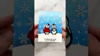 Make An EASY Christmas Card With Me!🐧❄️ ASMR Crafting #asmr #asmrsounds #craft