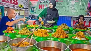 Indonesian Street Food - SPICY duck + NASI KAPAU + #1 CHICKEN -  Indonesian food in Bukittinggi