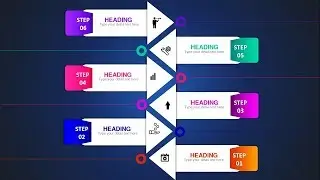 Animated PowerPoint Slide | 6 step Arrow Design