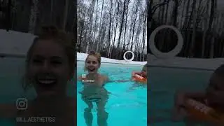 Swimming with my baby in a Snow Forest Pool near Ryazan Russia Термы под Рязанью Отель Поляны