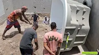 intalando uma piscina de fibra de  quatro metros em um dia sera que e póssivel ?