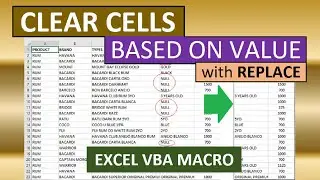 Clear Cells Based On Value Using Replace Excel VBA Macro