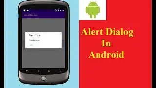 Simple alert dialog box in android Studio Example