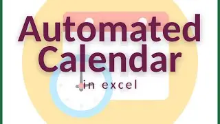 Automated Calendar in Excel 📆 #excel