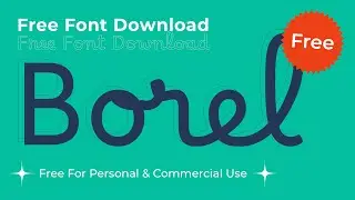 Free For Commercial Use !【Free Font】Borel-font  || Free Design Resources  For You Everyday #freefont