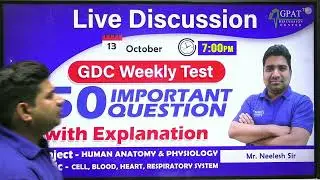 GDC WEEKLY TEST EXPLANATION (13/10/24) | HAP | 