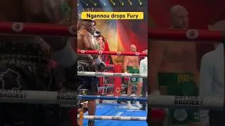 Ngannou drops Tyson Fury #fury #Ngannou #TysonFury