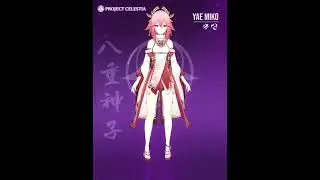 New Yae Miko Full Body Render Electro Catalyst [Genshin Impact]