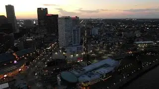 DJI Mavic 2 Zoom over New Orleans at sunset