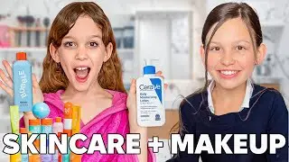 MY DAUGHTERS MAKE UP & SKiNCARE ROUTiNE *but older sister chooses everything