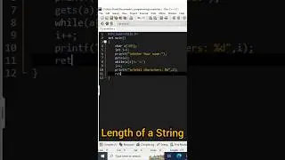 Length of the string program in c | #coding #string