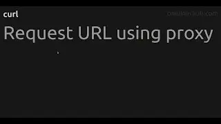 Request URL using proxy #curl