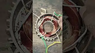 .5 hp single phase electric motor winding #moterwinding #motorconnection #electrical #shorts