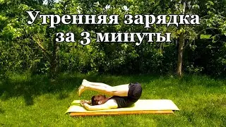 Утренняя зарядка за 3 минуты. Быстрая гимнастика. Йога утром