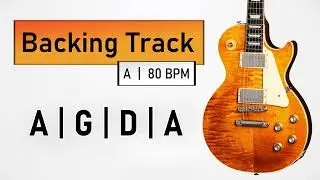 Southern Rock BACKING TRACK in A | 80 BPM | A G D A | Guitar Backing Track