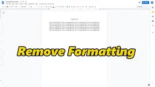How To Clear Formatting In Google Docs