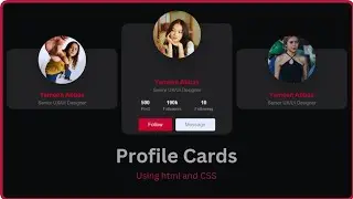 Build a Modern Profile Card Using HTML and CSS | Web Design Tutorial