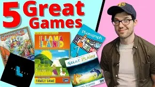 Five Fantastic Game - Llamaland, Photograph, Project L, Dice Charmers and Great Plains!