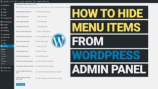 How to hide menu items from the WordPress admin panel |  Freelance Admin Hider Plugin