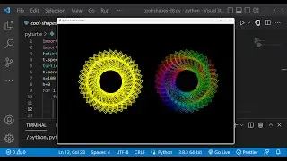 Python Turtle Graphics - 37 | Cool Shape Drawing | Python Turtle Video | Learnonpy | @Python_Shorts