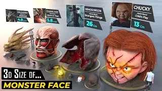 MONSTER FACE ➤ 3D size Comparison | Monster Face