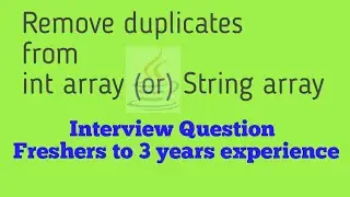 removing duplicates in int array or string array | by  Java concepts by Jay tutorial |  by Jay |