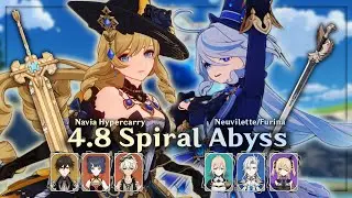 4.7/4.8 ABYSS - C0 NAVIA & C0 FURINA - 9 STAR CLEAR | Genshin Impact