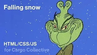 Falling snow for Cargo Collective website (HTML, CSS, JS)