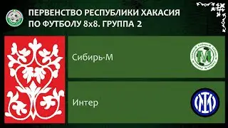 Первенство республики Хакасия по футболу 8Х8. Группа 2. Сибирь-М - Интер. 17.06.2023г. Обзор.