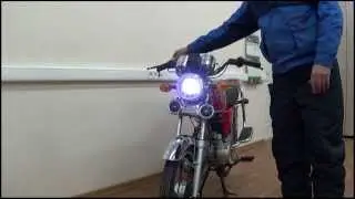 Тюнинг для мопеда Альфа - светодиодная фара с 