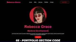 Complete Responsive Portfolio Website using HTML CSS and JavaScript | Portfolio Section Code