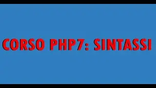 Introduzione a php: La sintassi