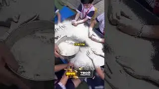 Эта учительница сделала красивый рисунок мукой! #shorts #short
