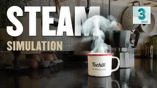Steam simulation in 3DSMax & Chaos Phoenix Breakdown | Cup and mug steam rising