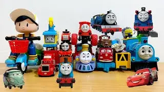 Lightning McQueen, Thomas and Friend, Tayo Bus, Trains cars Redqueen, Thomas maintenance factory