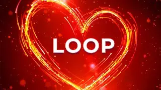 4K 60FPS 💖 Romantic Heart Glow Particles Valentine's Day Footage. Abstract Background Loop