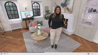 Denim &amp; Co. EasyWear Twill Straight Leg Pull-On Ankle Pant w/ Pockets on QVC