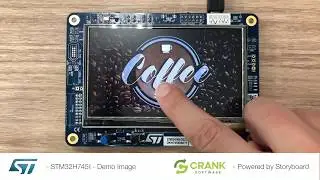 Embedded GUI graphics development on STMicroelectronics STM32H745I using Storyboard | Crank Software