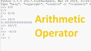 Basic Operators in Python - Arithmetic Operator | Python Tutorials