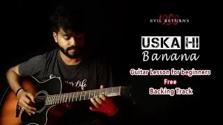 Uska Hi Bana - Unplugged Guitar Lesson | Free Backing Track #guitar #guitarlesson #arijitsingh